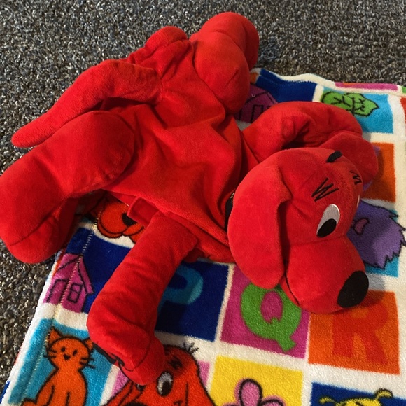 Clifford The Big Red Dog Zoobies Zippered Plush With Blanket and T Bone Plush 😍 - Picture 2 of 7